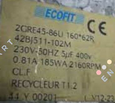 2GRE35 160x62R C27-A0p ЦЕНТРОБЕЖЕН ВЕНТИЛАТОР