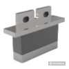 PUNCH BOLT LOCK, RECTANGLE WITH RADIUSED CORNERS