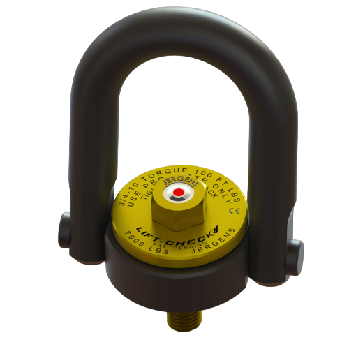 Lift-Check™ Center-Pull Hoist Rings with Long U-Bar