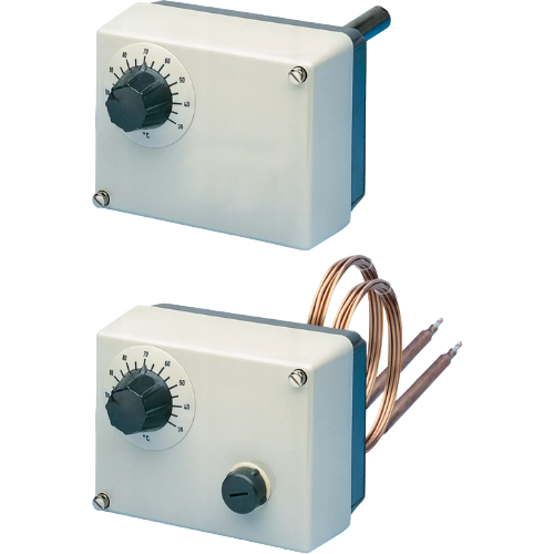 Surface-mounted double thermostat