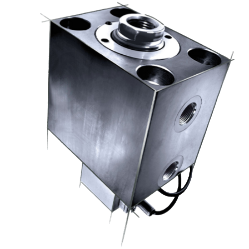 Block cylinder with external inductive proximity switch - BZH 500