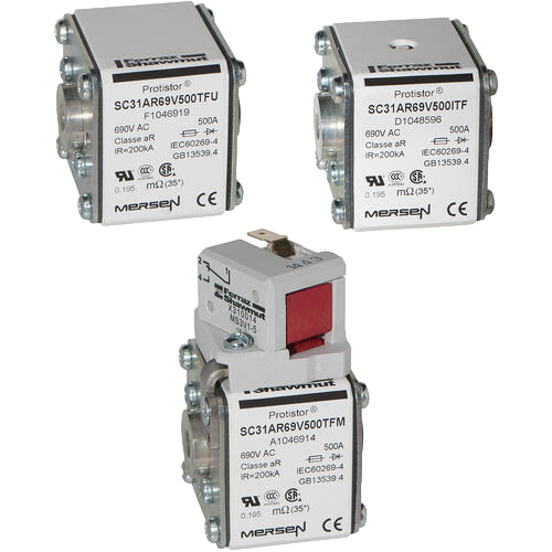 Protistor® SC Series size 31 aR, 690VAC (IEC) / 760VAC (UL)