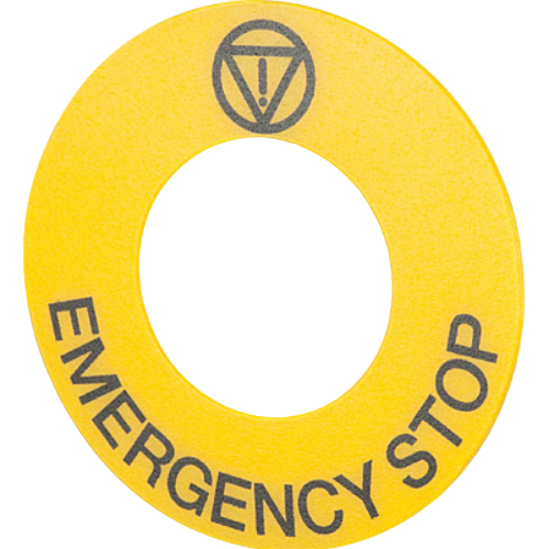 Emergency legend plates