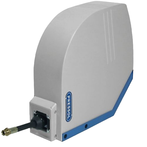 Encased, for wall / ceiling mounting, with internal swivel joint