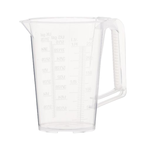 Measuring jugs, PP, raised scale
