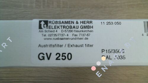 GV 250 Light gray RAL 7035 изходящ филтър