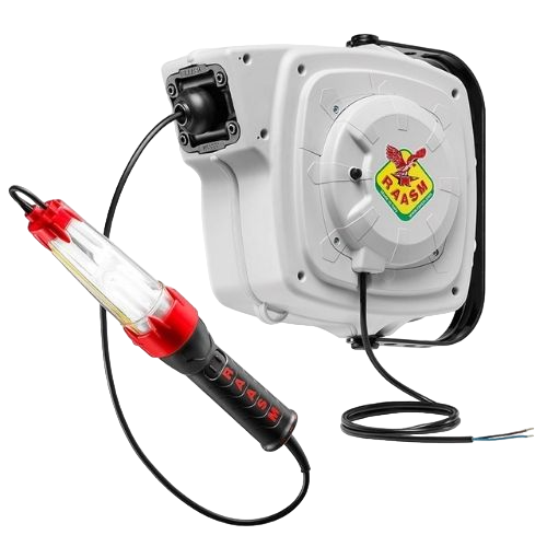 Cable reels with lamp