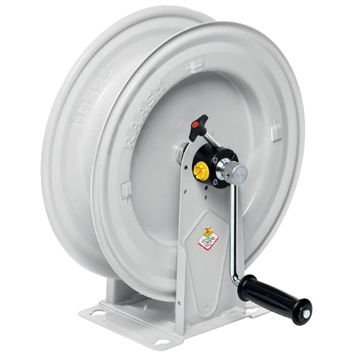 Painted steel hose reels